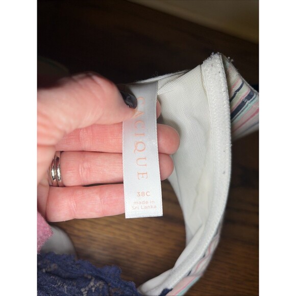 CACIQUE Size 38C Multicolor Boost Plunge Underwire Bra - Picture 4 of 5